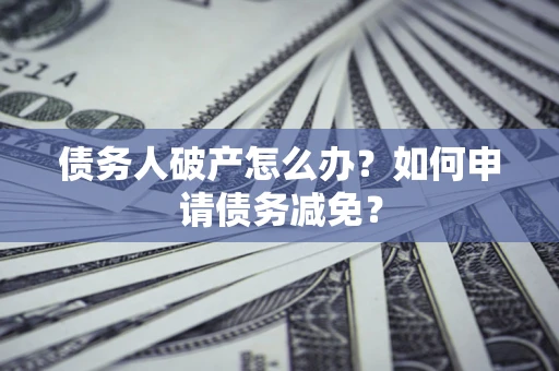 武汉债务人破产怎么办？如何申请债务减免？