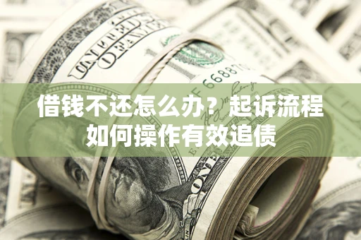 武汉借钱不还怎么办？起诉流程如何操作有效追债
