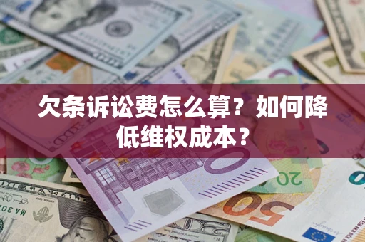 武汉欠条诉讼费怎么算？如何降低维权成本？