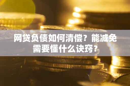 武汉网贷负债如何清偿？能减免需要懂什么诀窍？
