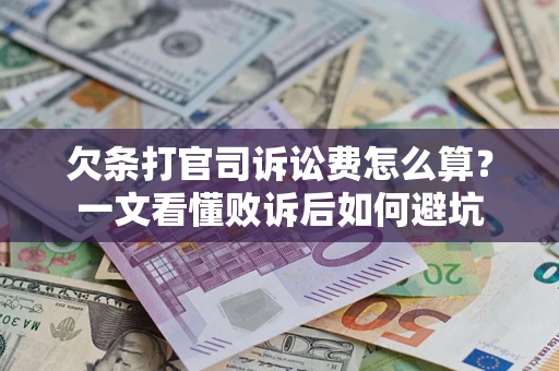 武汉欠条打官司诉讼费怎么算？一文看懂败诉后如何避坑